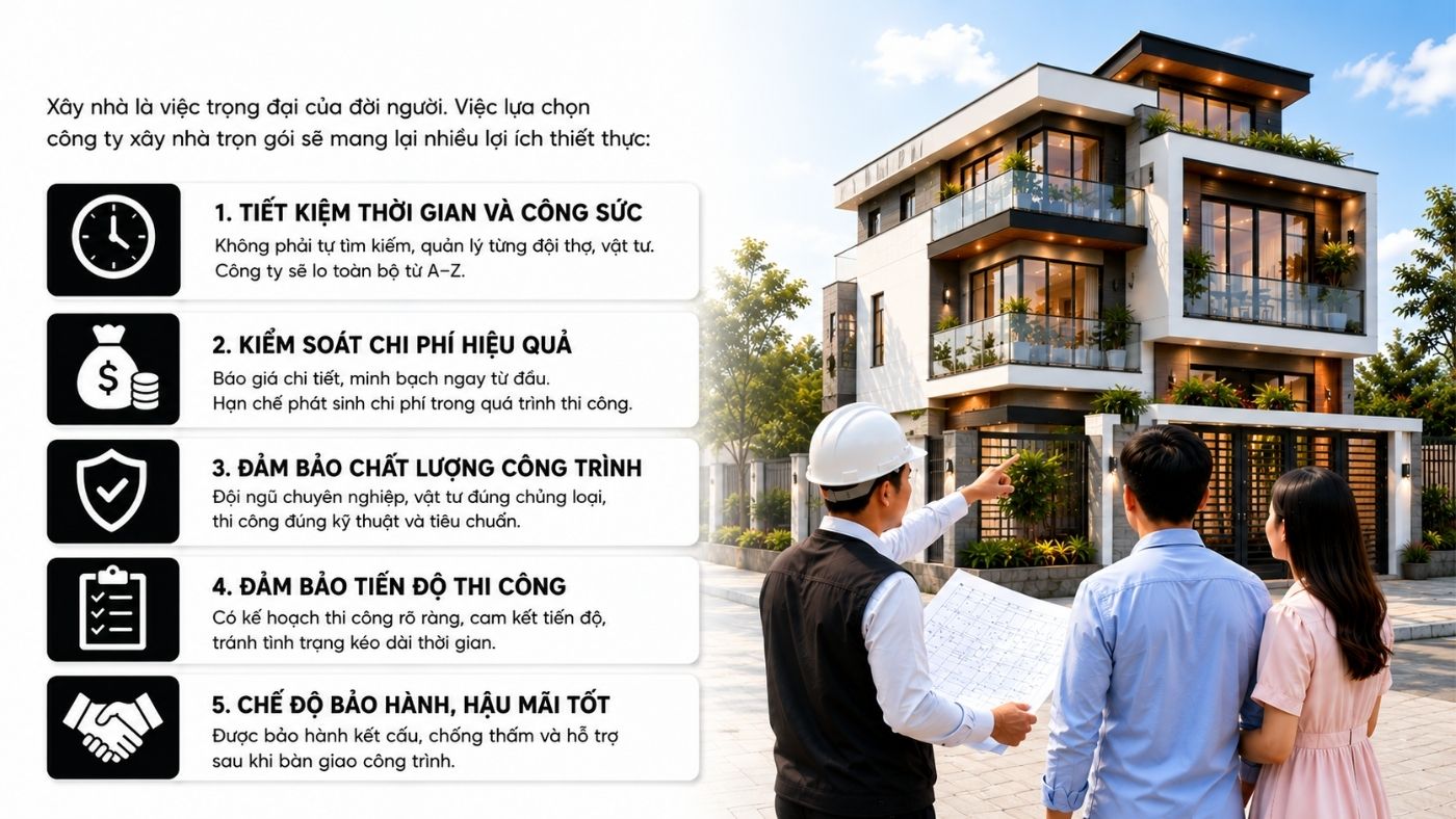 Lý do nên chọn công ty xây nhà trọn gói