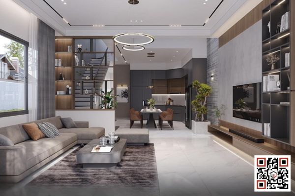 Mẫu nhà phố 2 tầng đẹp thiết kế hiện đai