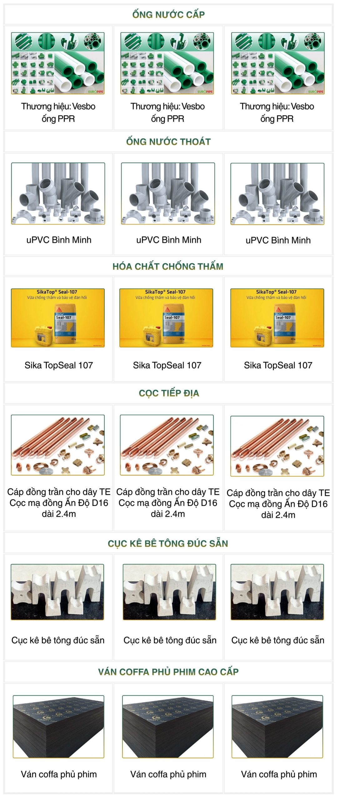 Bảng báo giá xây dựng nhà trọn gói