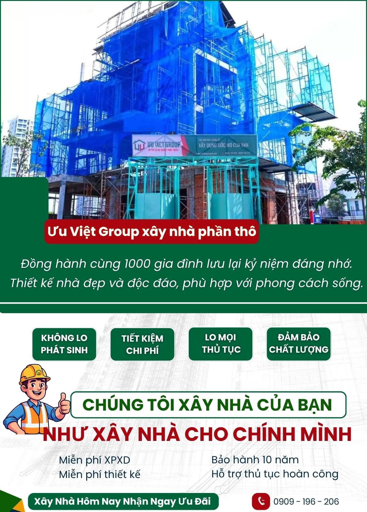 Báo giá xây nhà phần thô TPHCM 2026 mới nhất