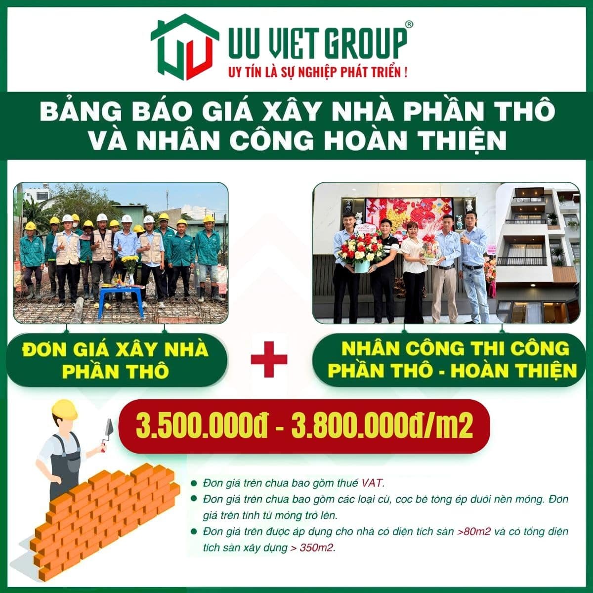 Báo giá xây nhà phần thô