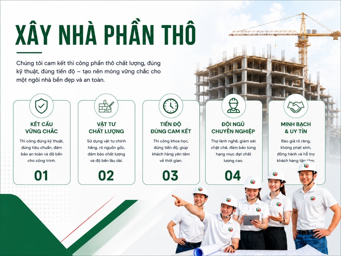 Dịch vụ xây nhà phần thô TPHCM