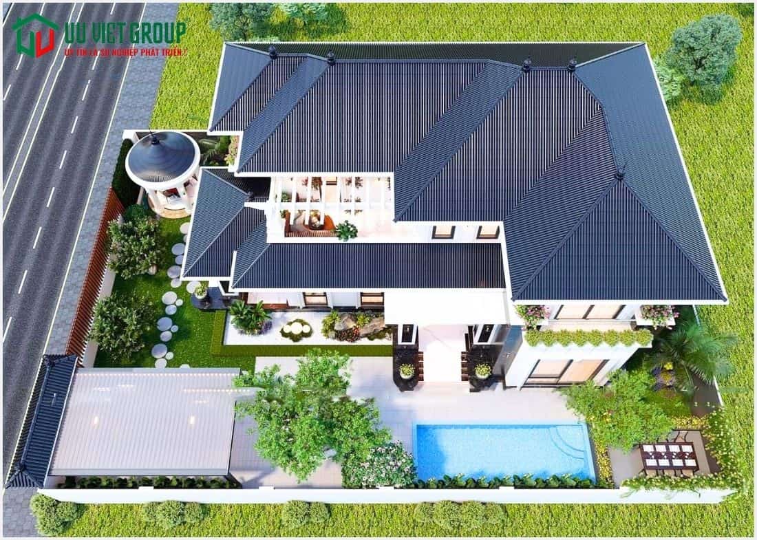 Mẫu nhà biệt thự mái nhật