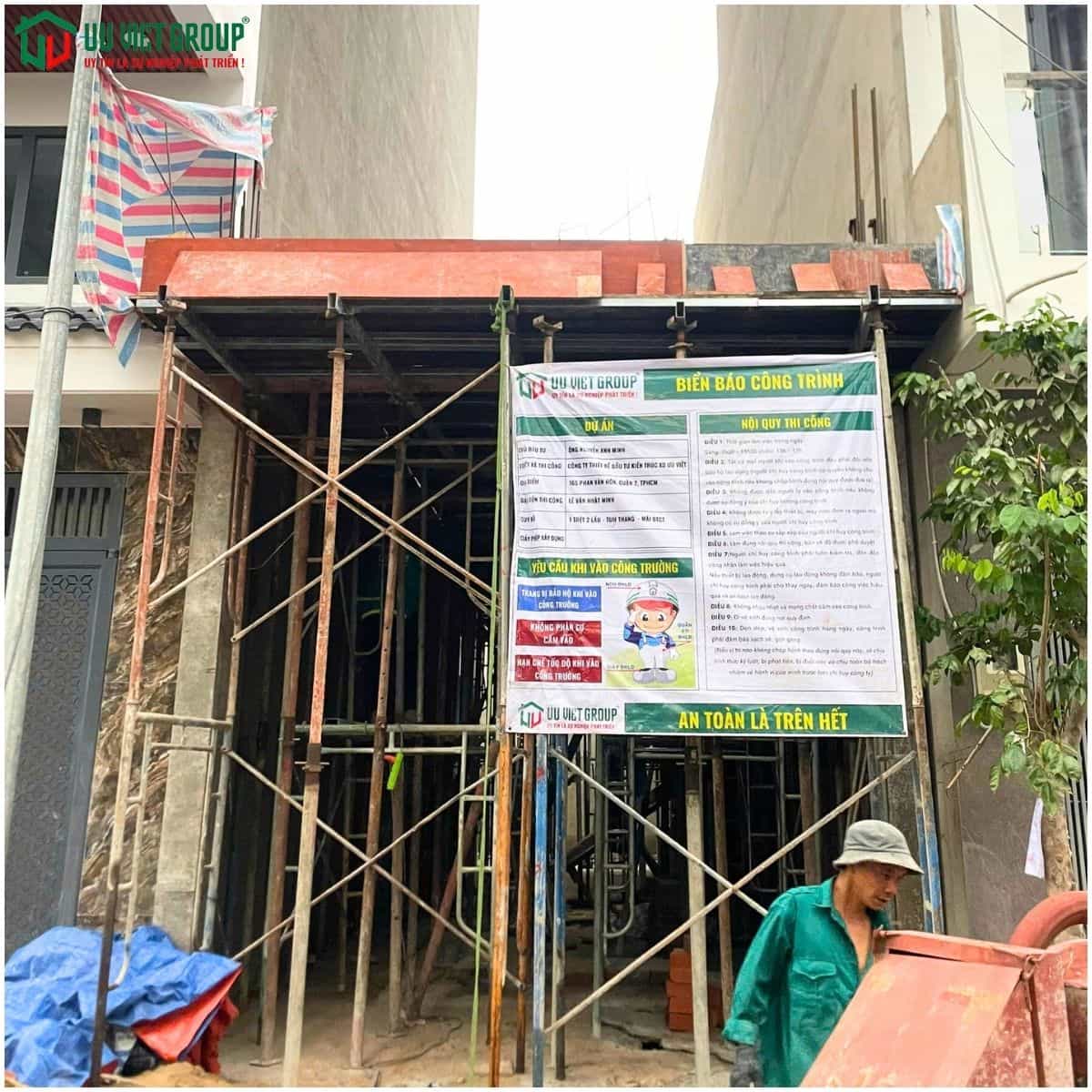 Đổ bê tông sàn 1 công trình nhà phố quận 12