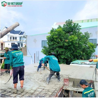 Tiến độ bê tông sàn 1 nhà phố Biên Hòa
