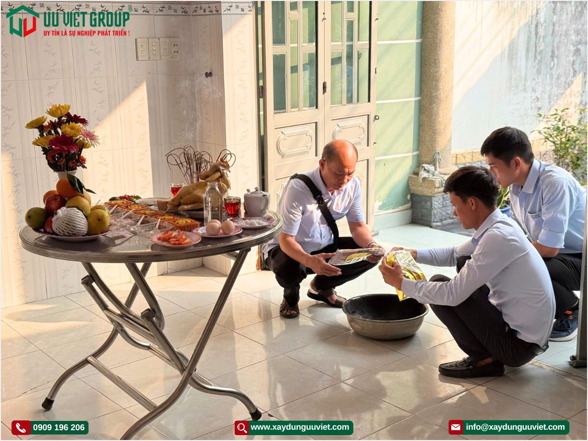 Cúng động thổ khởi công nhà mới