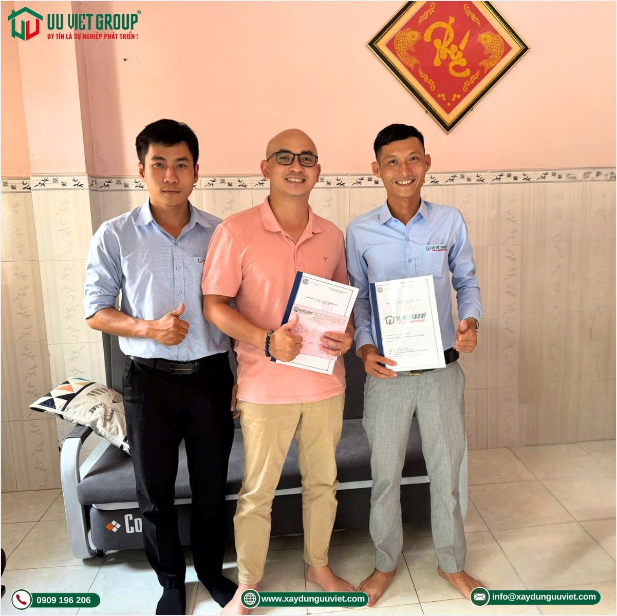 Ký kết hợp đồng xây nhà