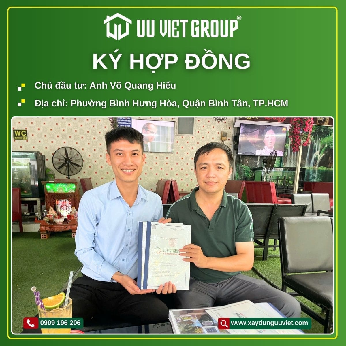 Ký hợp đồng xây nhà mới quận Tân Phú