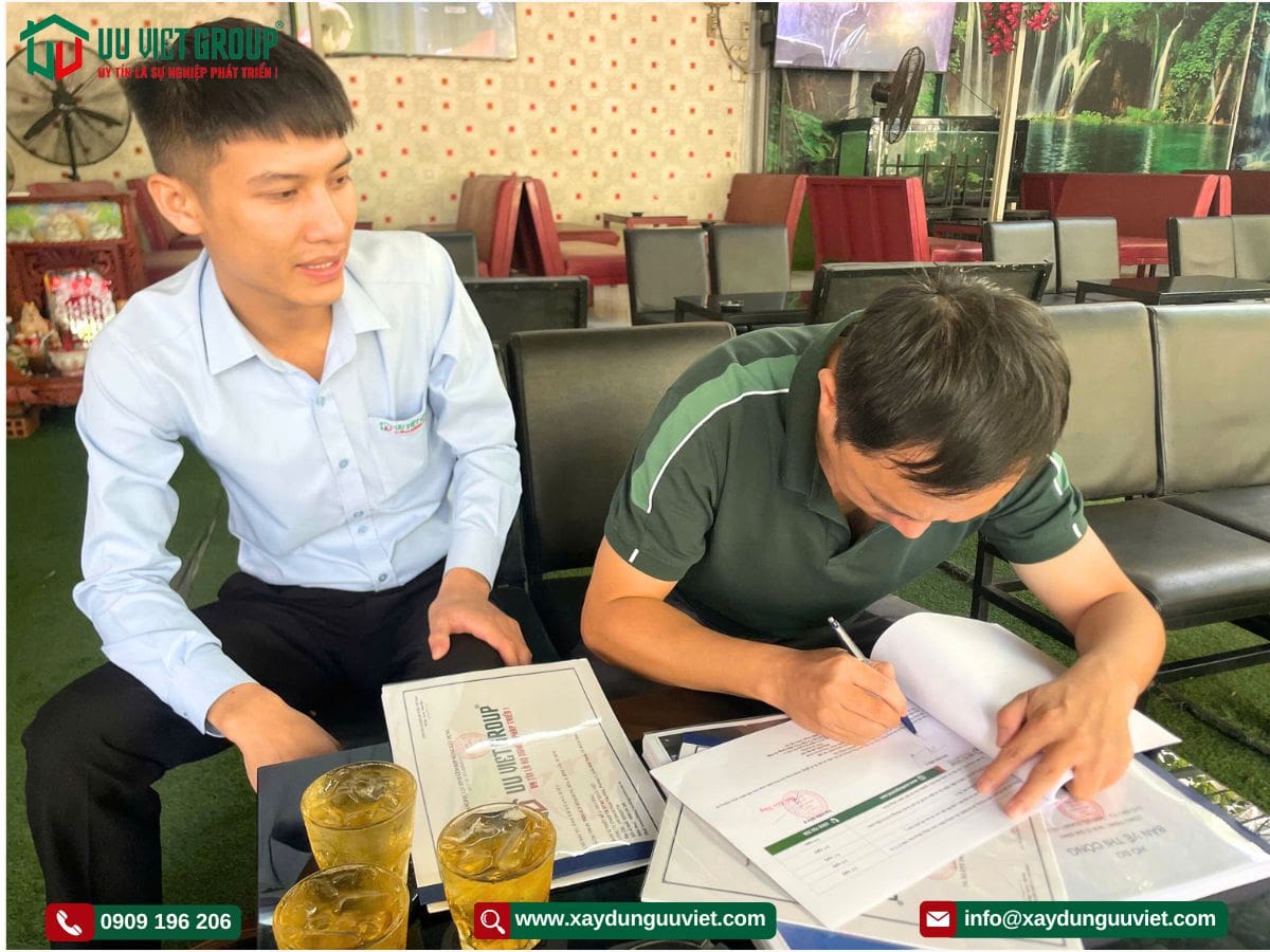 Ký hợp đồng xây nhà mới quận Tân Phú