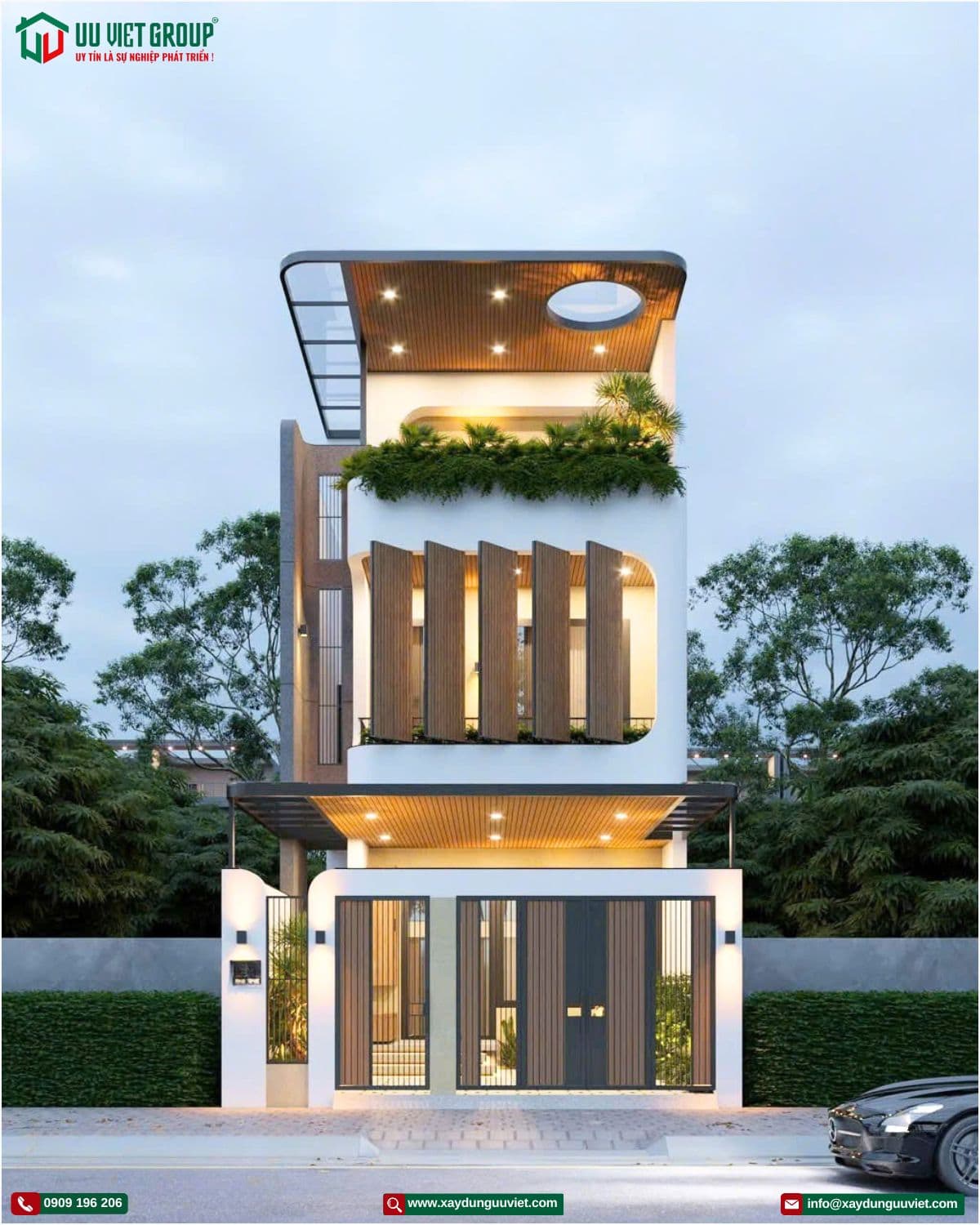 Nhà phố 1 trệt 2 lầu