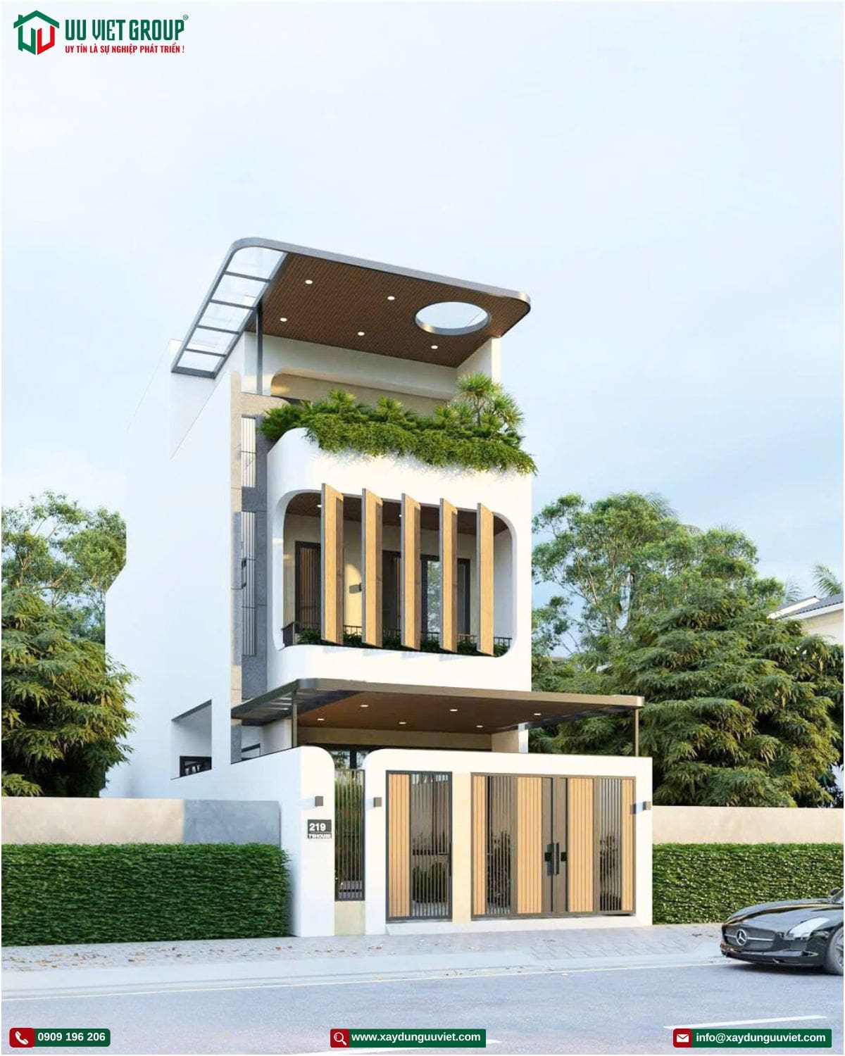 Nhà phố 1 trệt 2 lầu