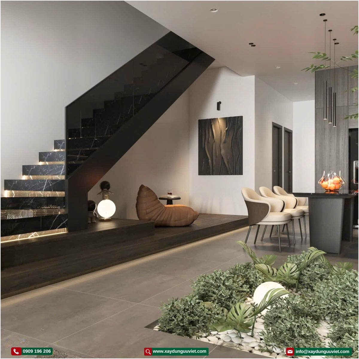 Nhà phố 1 trệt 2 lầu