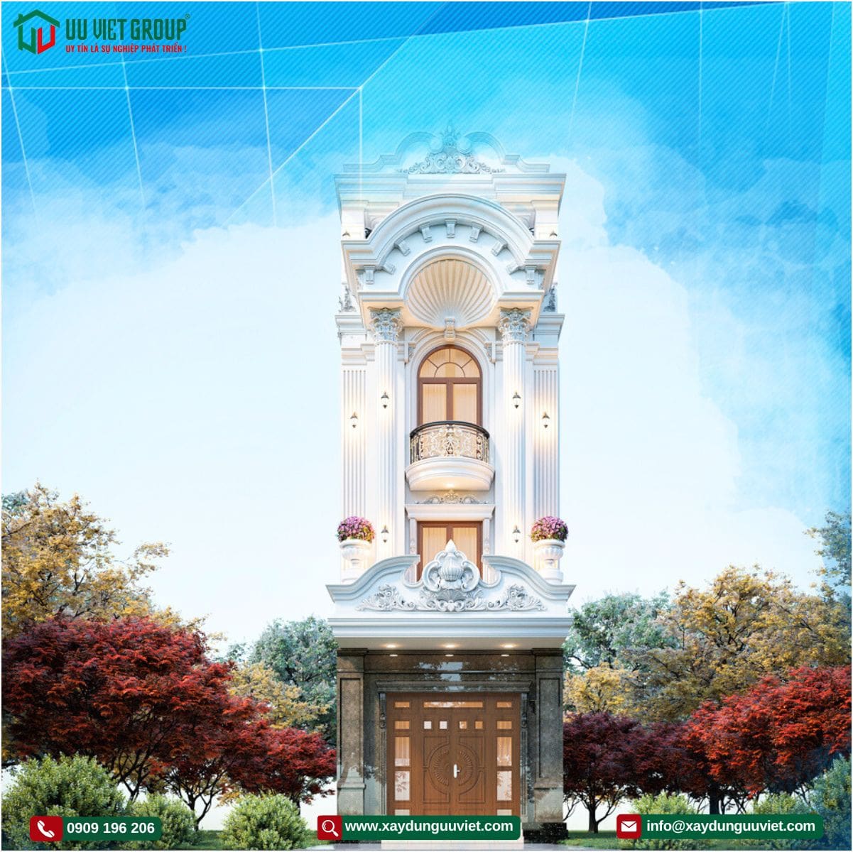 Mẫu nhà phố điển cổ điển