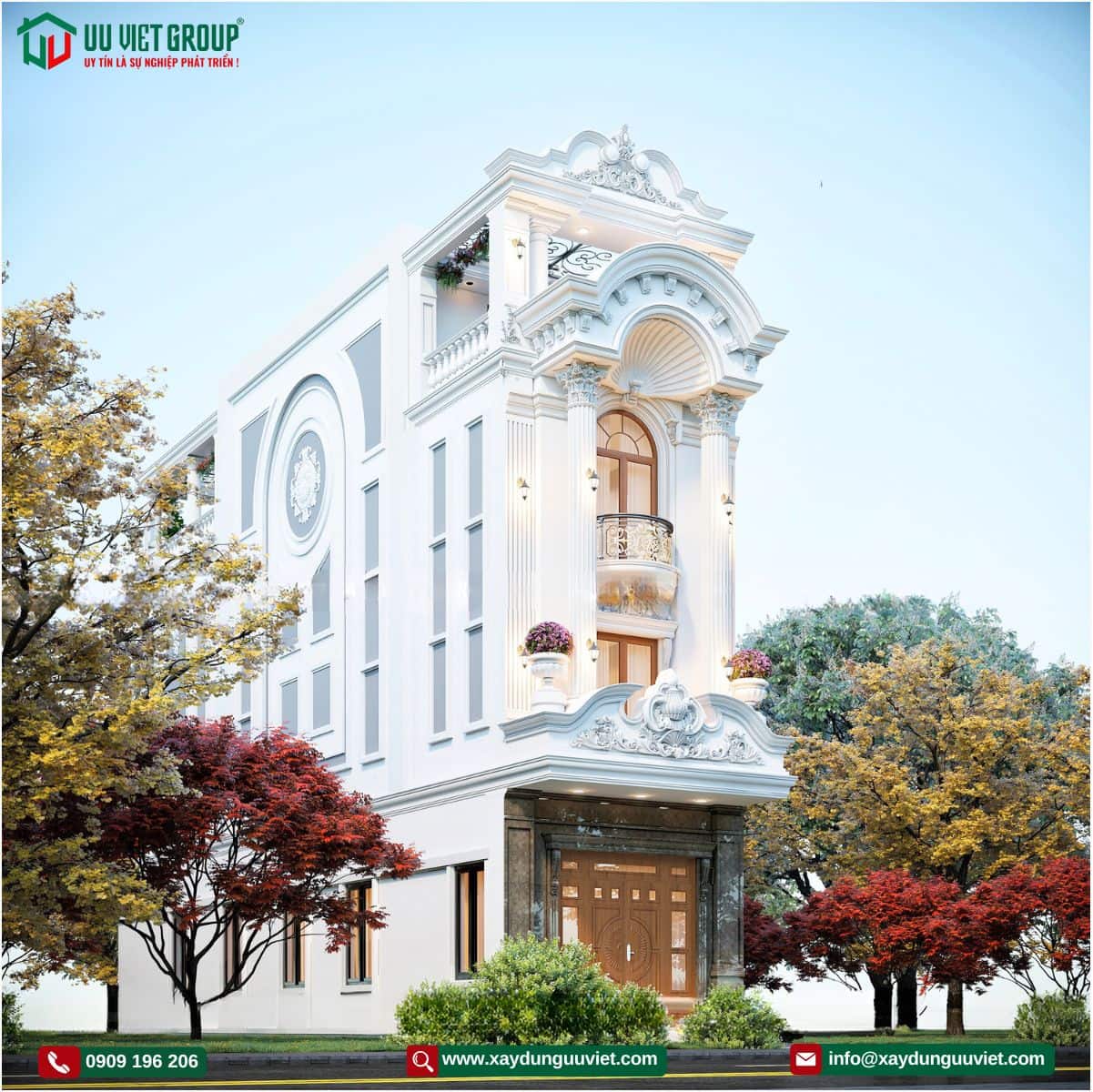Mẫu nhà phố điển cổ điển