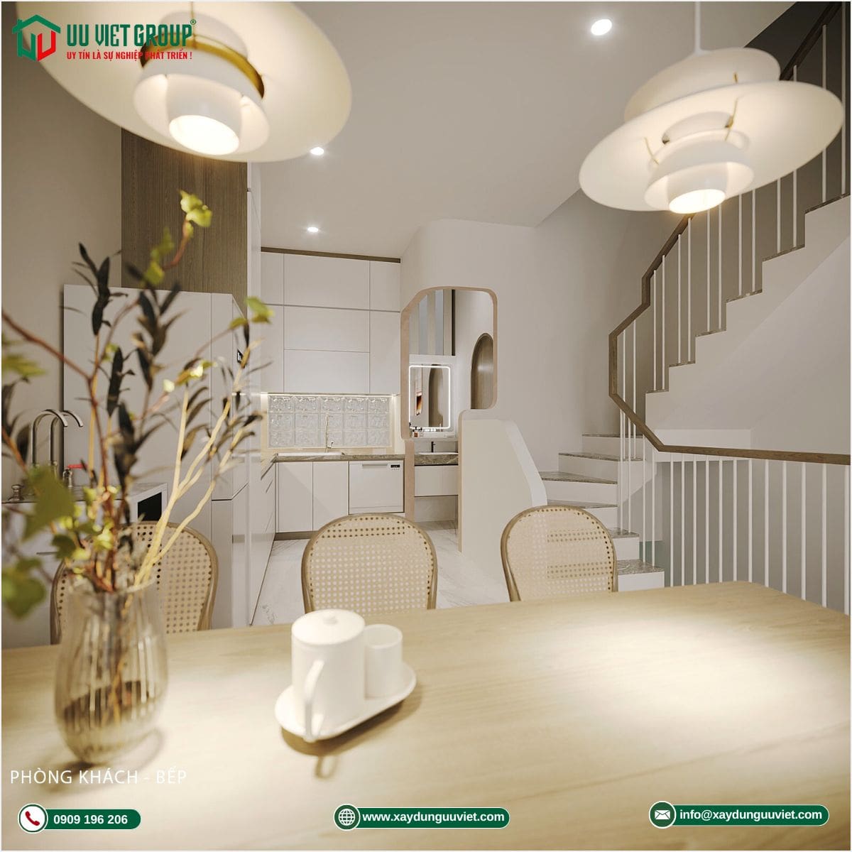 Mẫu nhà phố 1 trệt 2 lầu