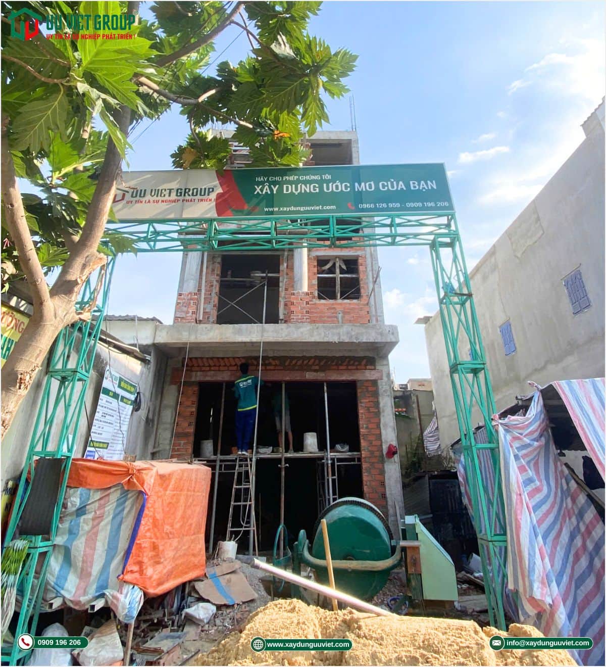 Tiến độ thi công nhà phố