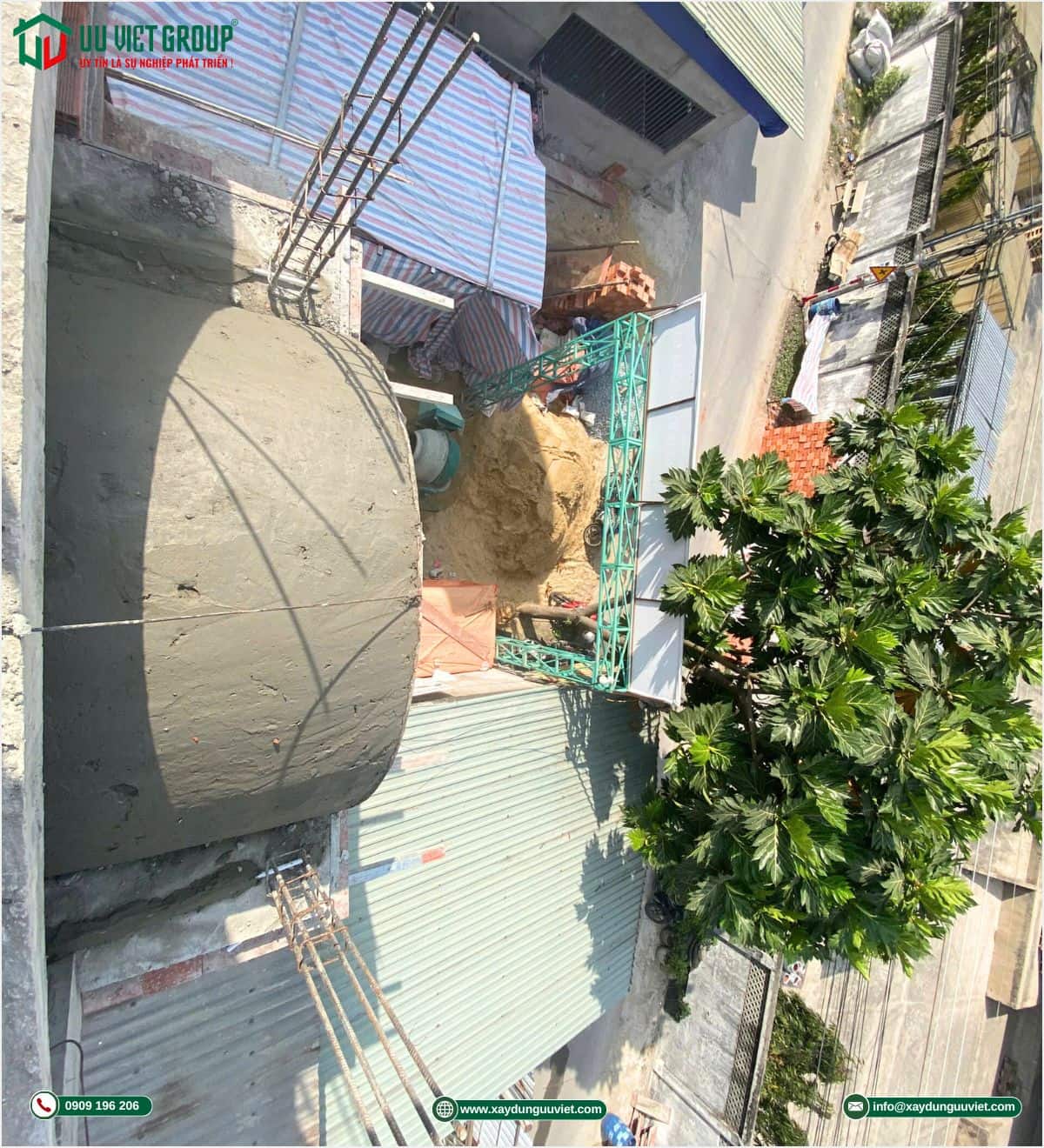 Tiến độ thi công nhà phố