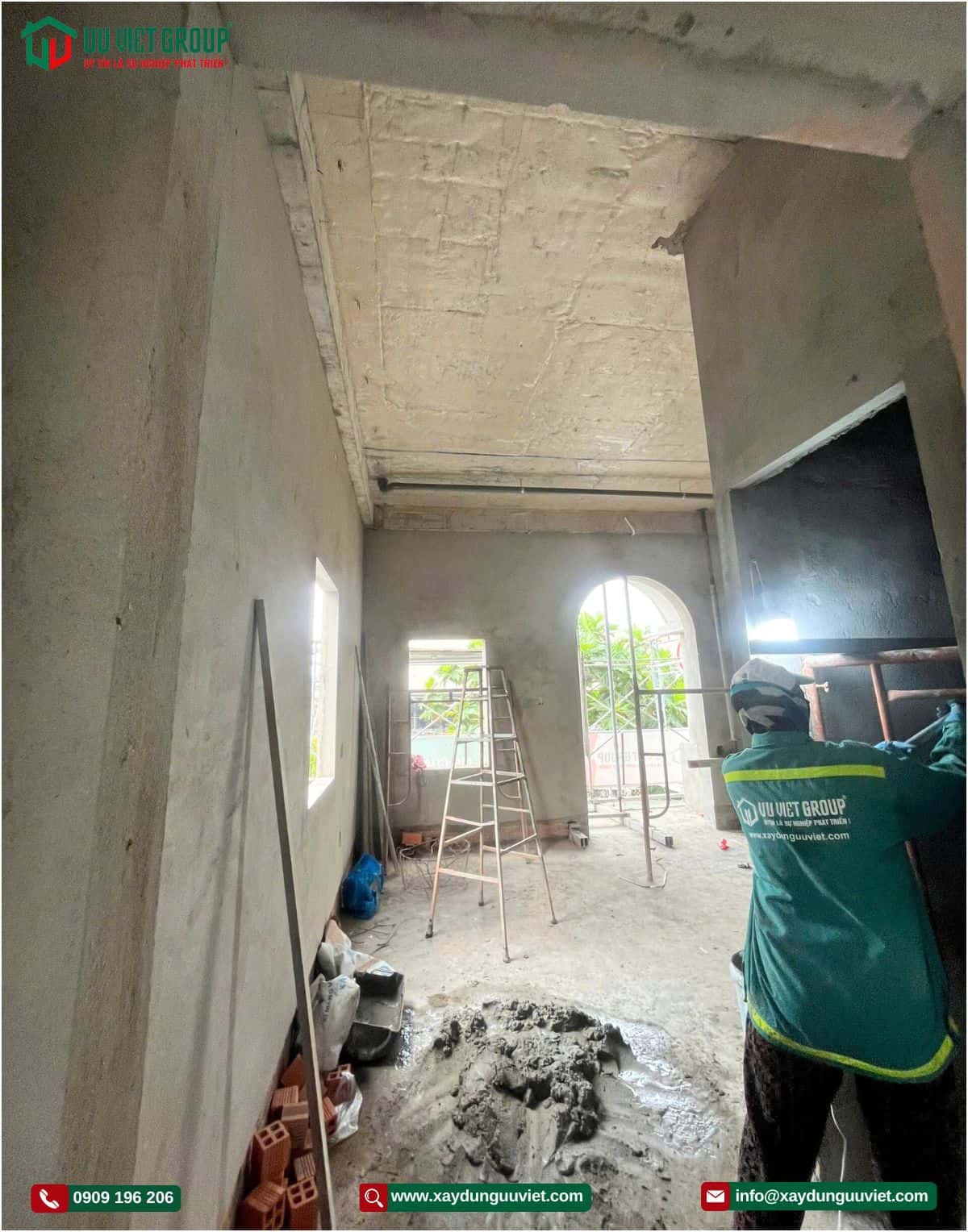 Tiến độ xây nhà phố tại Bình Dương