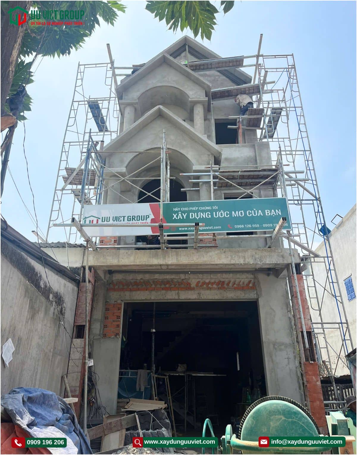 Tiến độ xây nhà phố tại Bình Dương