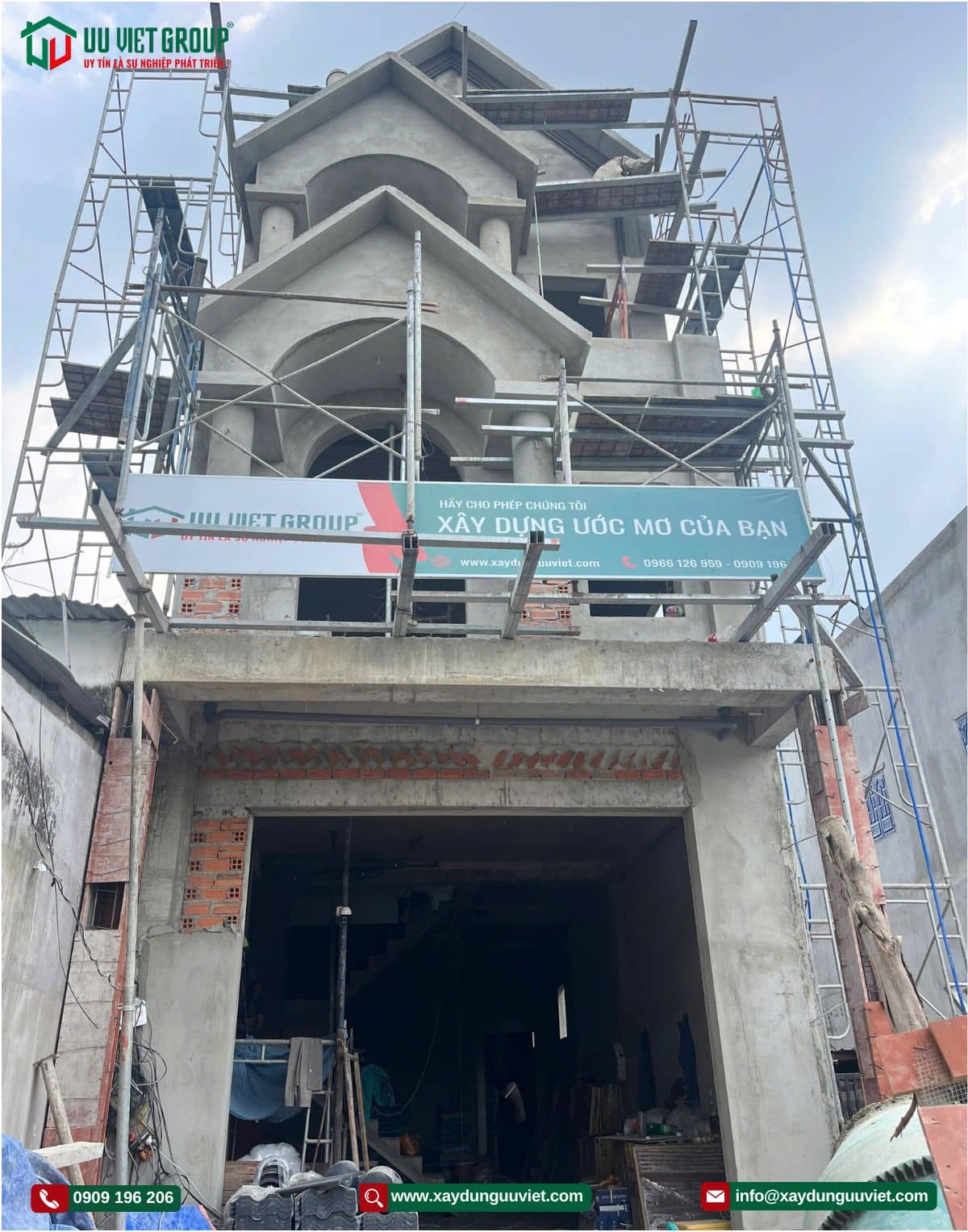 Tiến độ xây nhà phố tại Bình Dương