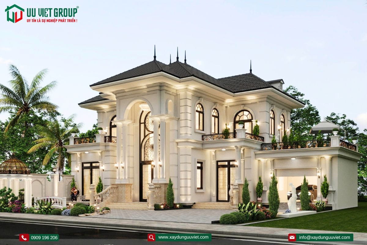 biệt thự tâng cổ điển 2 tầng