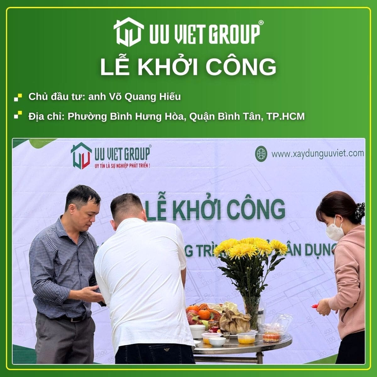 Khởi công nhà mới quận Bình Tân