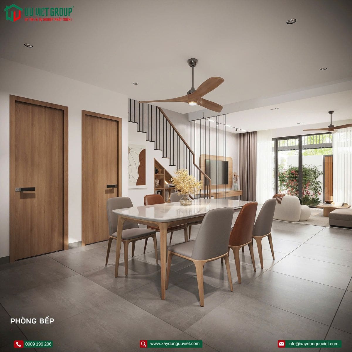 Nhà phố 1 trệt 2 lầu