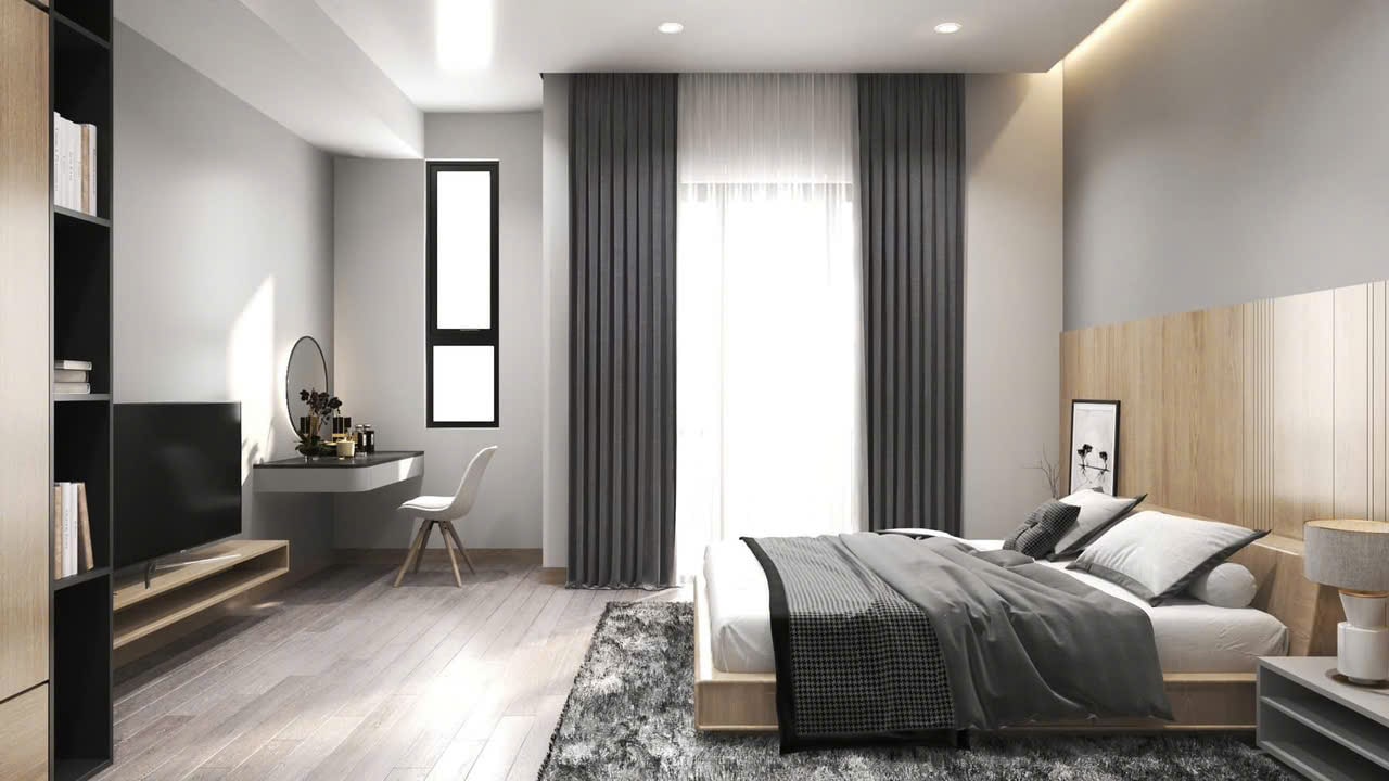 Nhà phố hiện đại 1 trệt 2 lầu