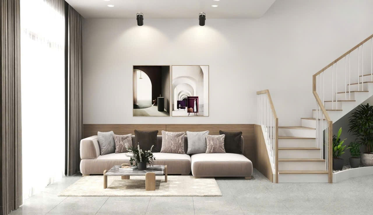 Nhà phố hiện đại 1 trệt 2 lầu