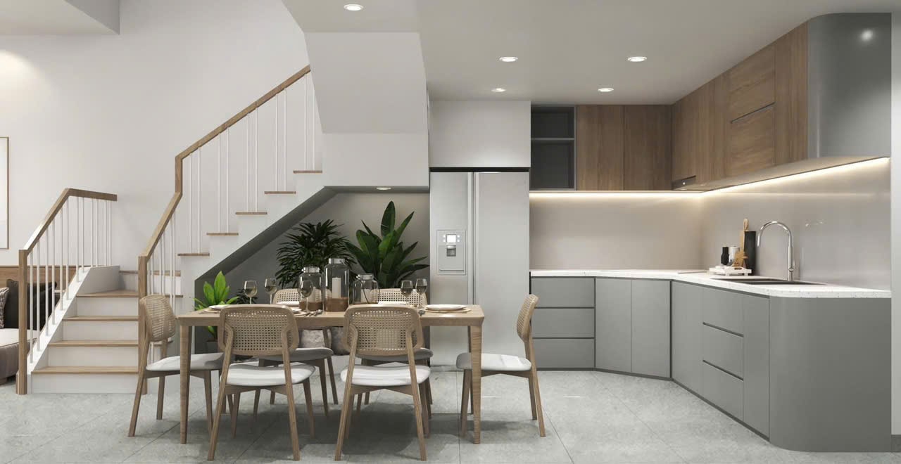 Nhà phố hiện đại 1 trệt 2 lầu