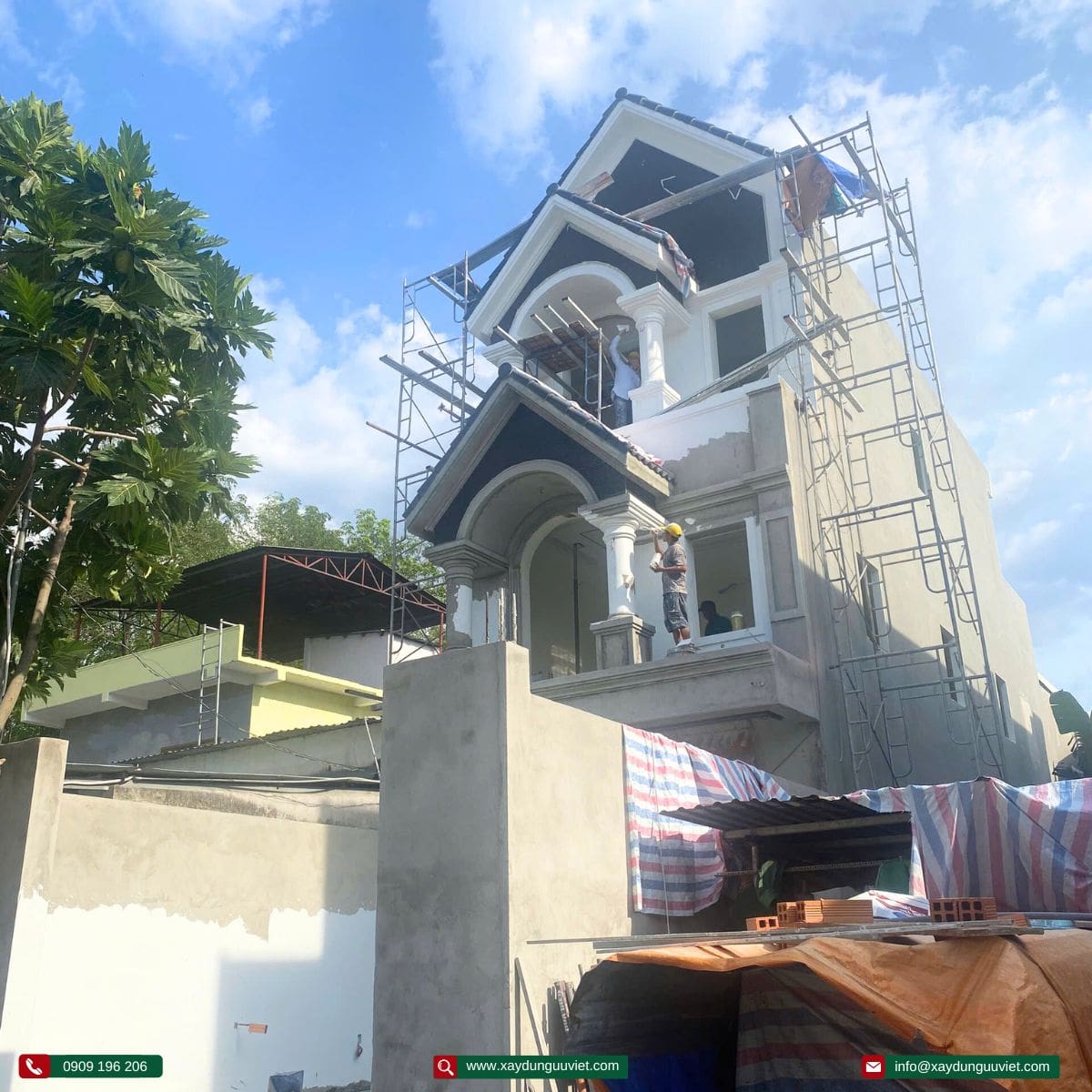 Tiến độ thi công nhà phố Bình Dương