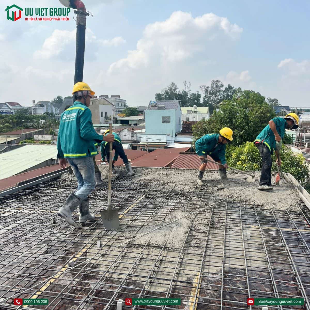 Tiến độ thi công nhà phố hiện đại