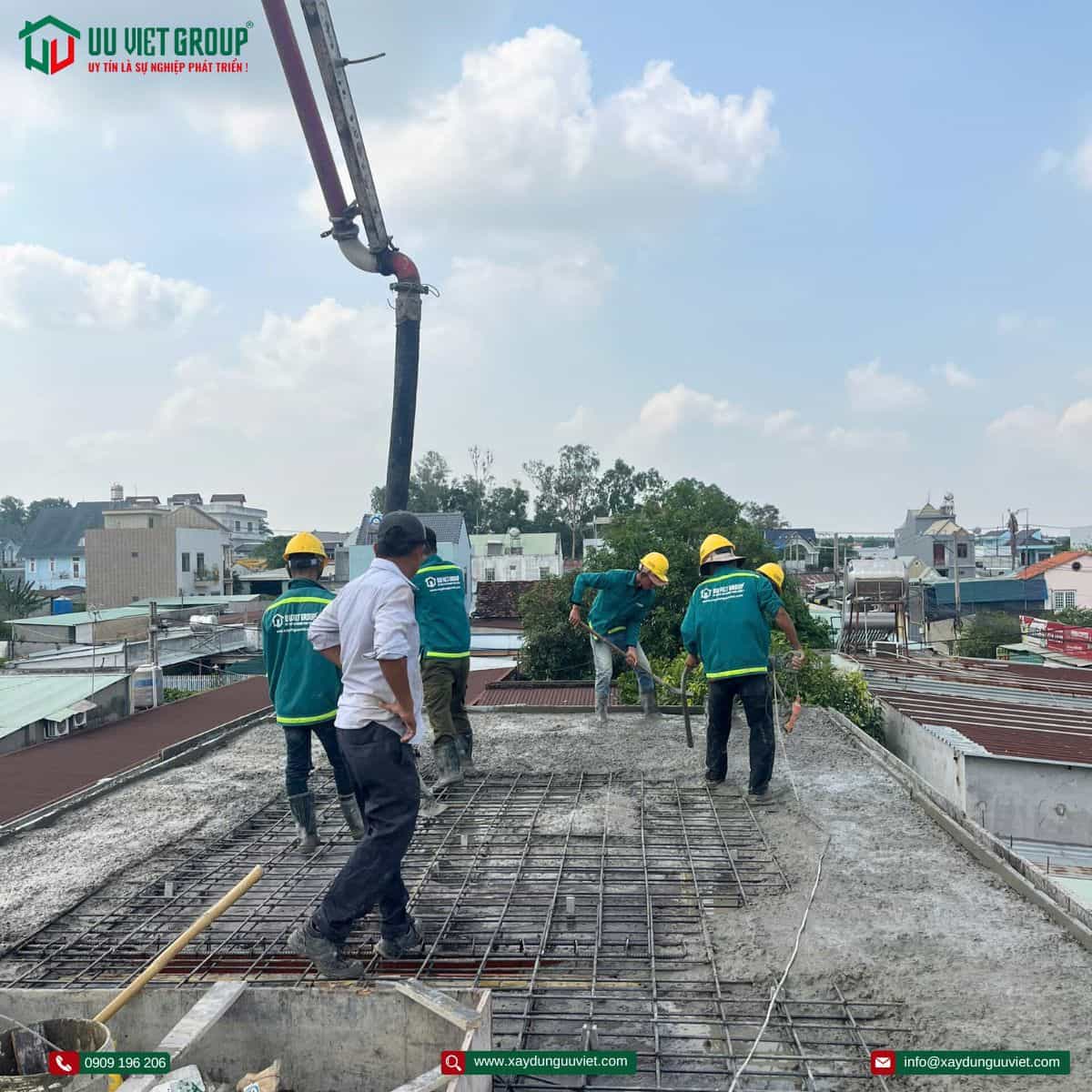 Tiến độ thi công nhà phố hiện đại