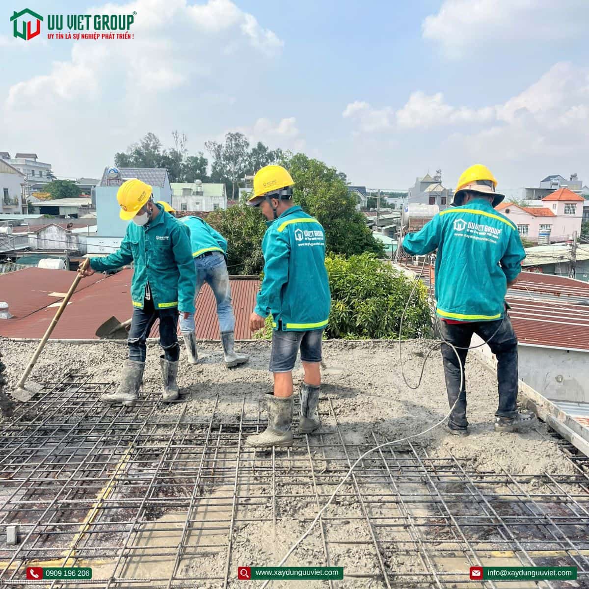 Tiến độ thi công nhà phố hiện đại