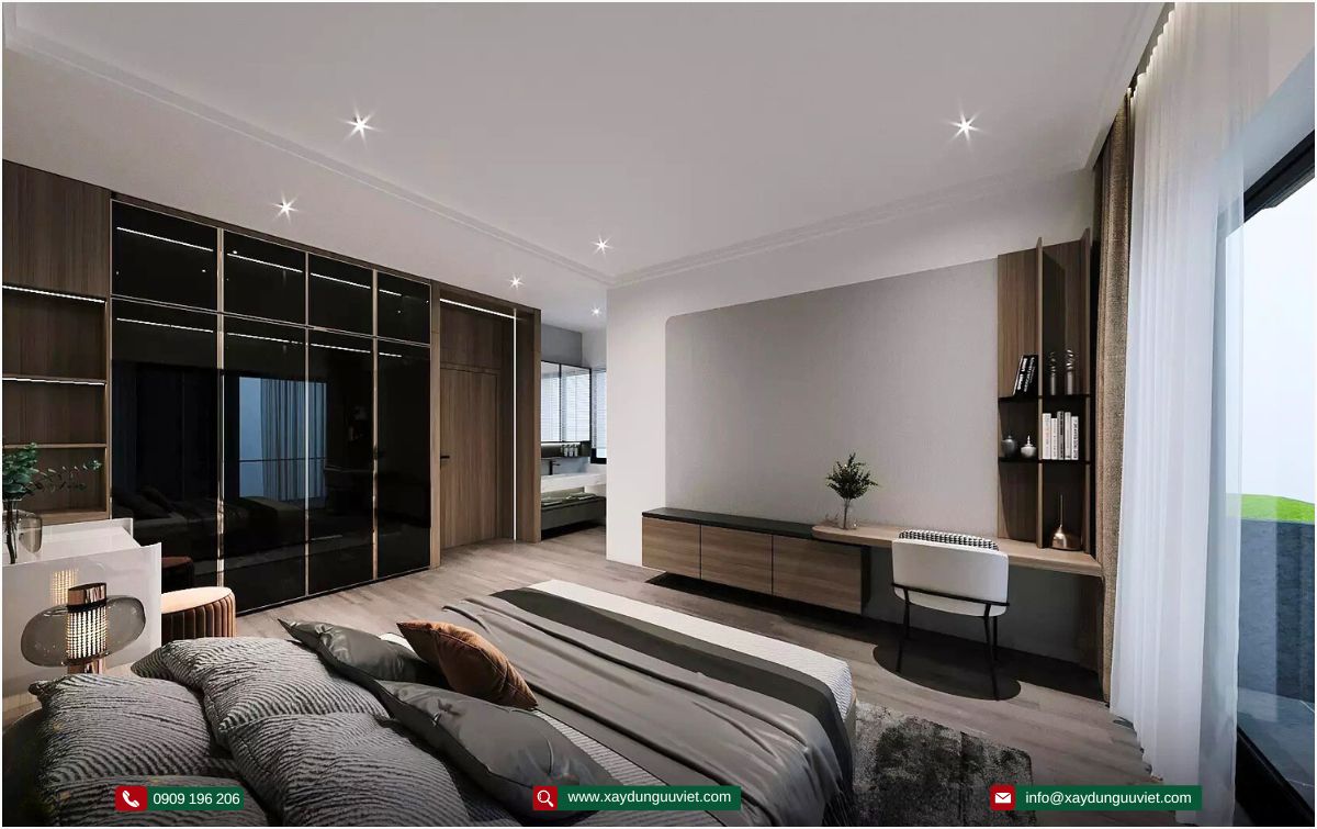biệt thự hiện đại 1 trệt 2 lầu