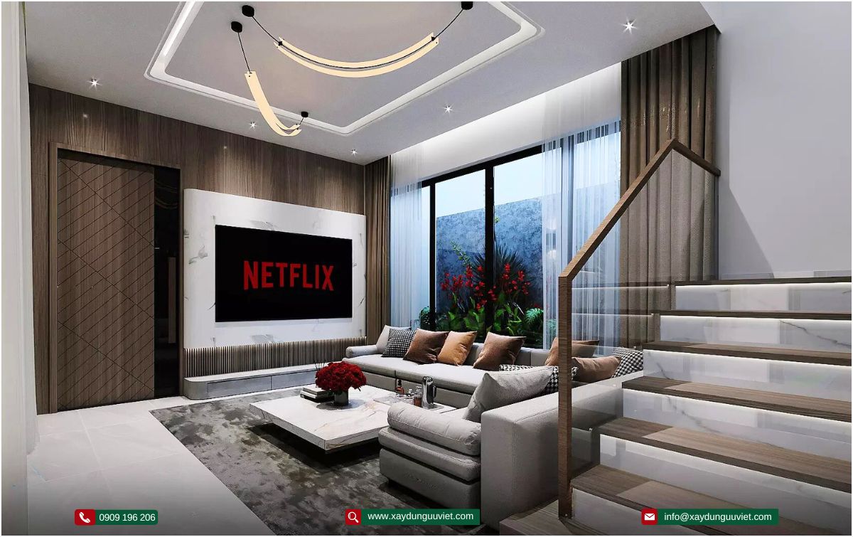 biệt thự hiện đại 1 trệt 2 lầu
