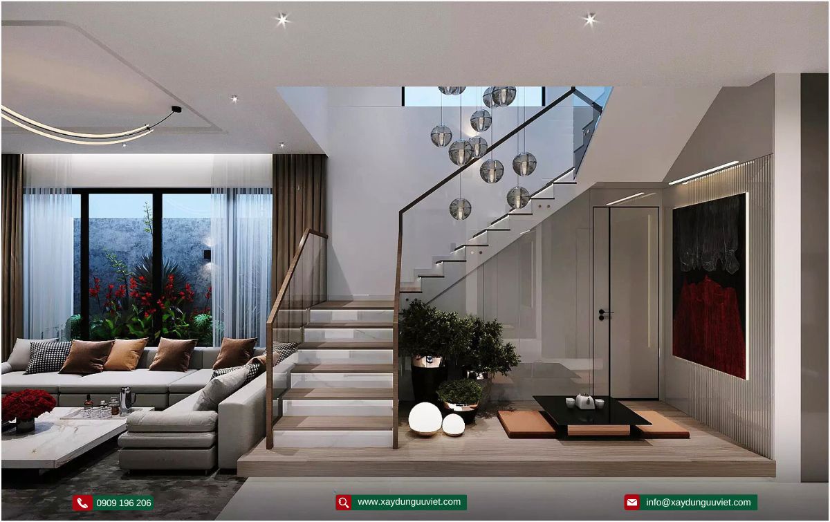 biệt thự hiện đại 1 trệt 2 lầu