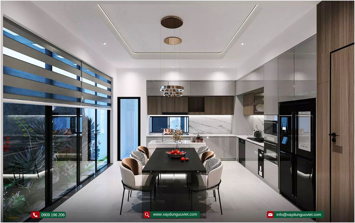 biệt thự hiện đại 1 trệt 2 lầu