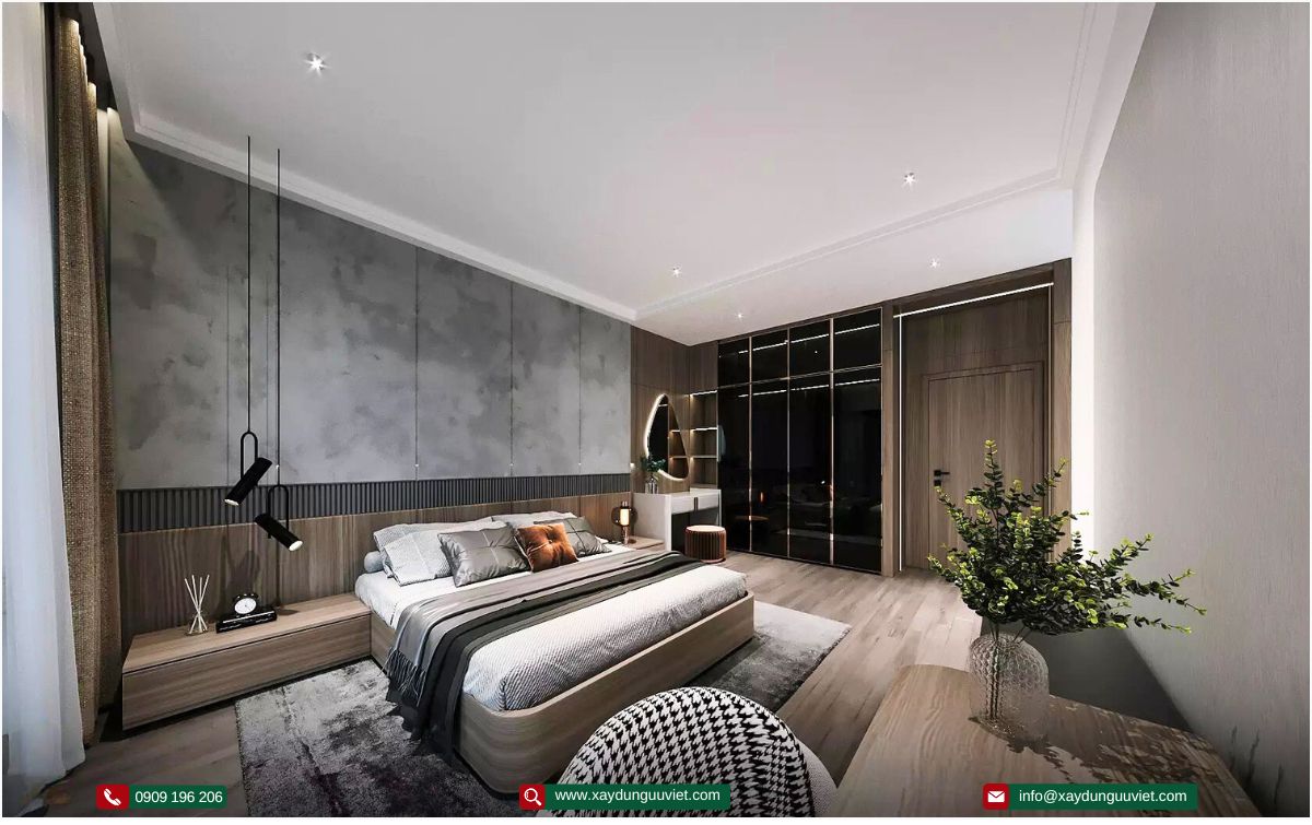 biệt thự hiện đại 1 trệt 2 lầu