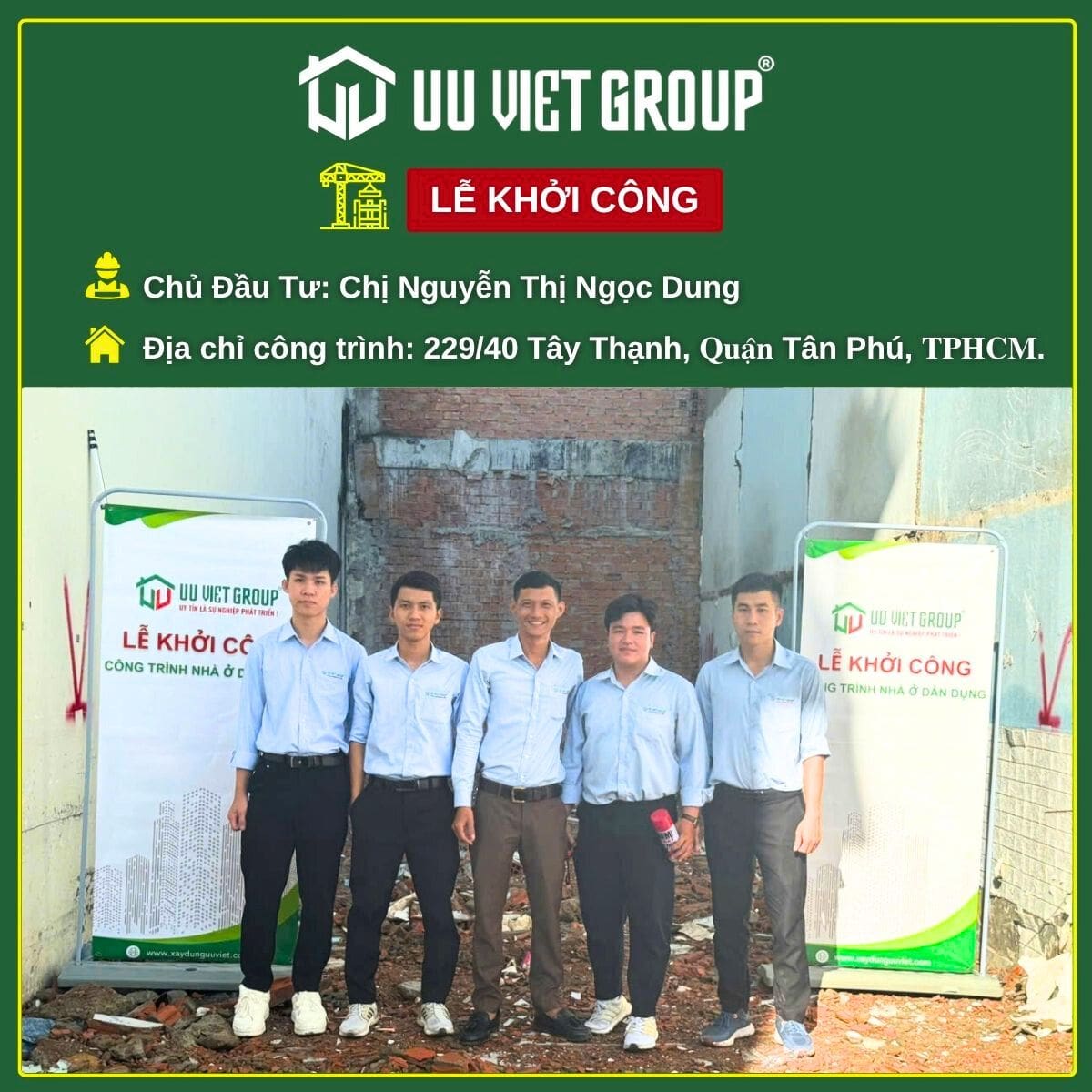 Khởi công xây dựng nhà mới quận Tân Phú