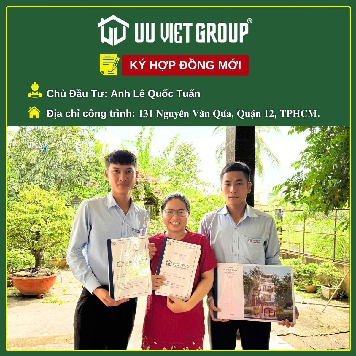 Ký hợp đồng xây nhà mới quận 12