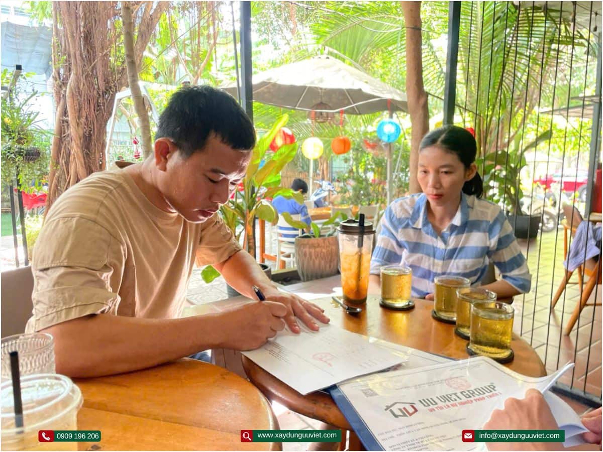 ký hợp đồng xây nhà mới tại Dĩ An, Bình Dương