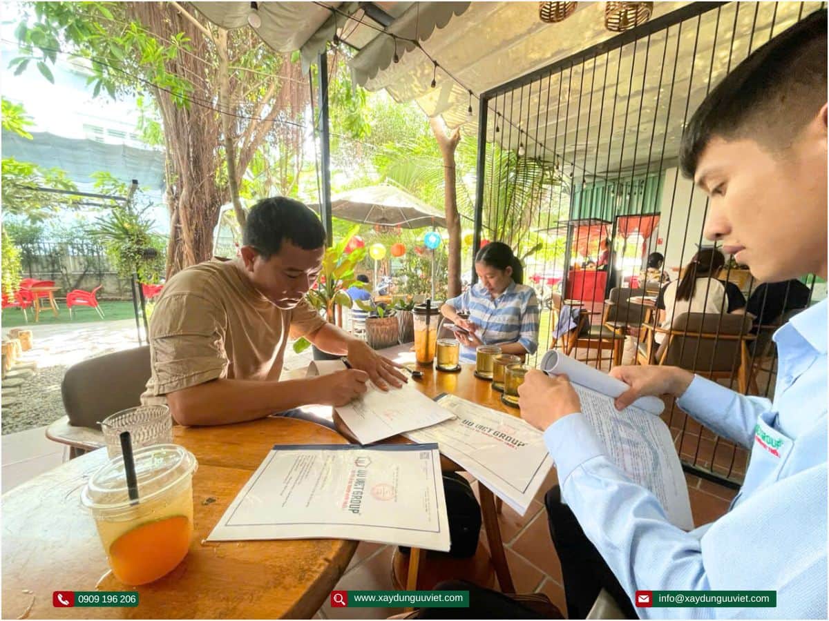 ký hợp đồng xây nhà mới tại Dĩ An, Bình Dương