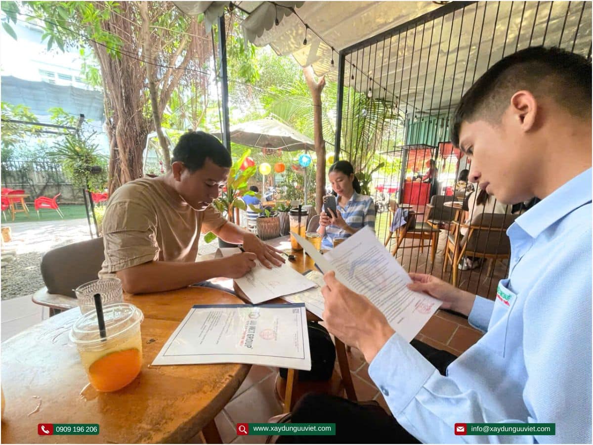 ký hợp đồng xây nhà mới tại Dĩ An, Bình Dương