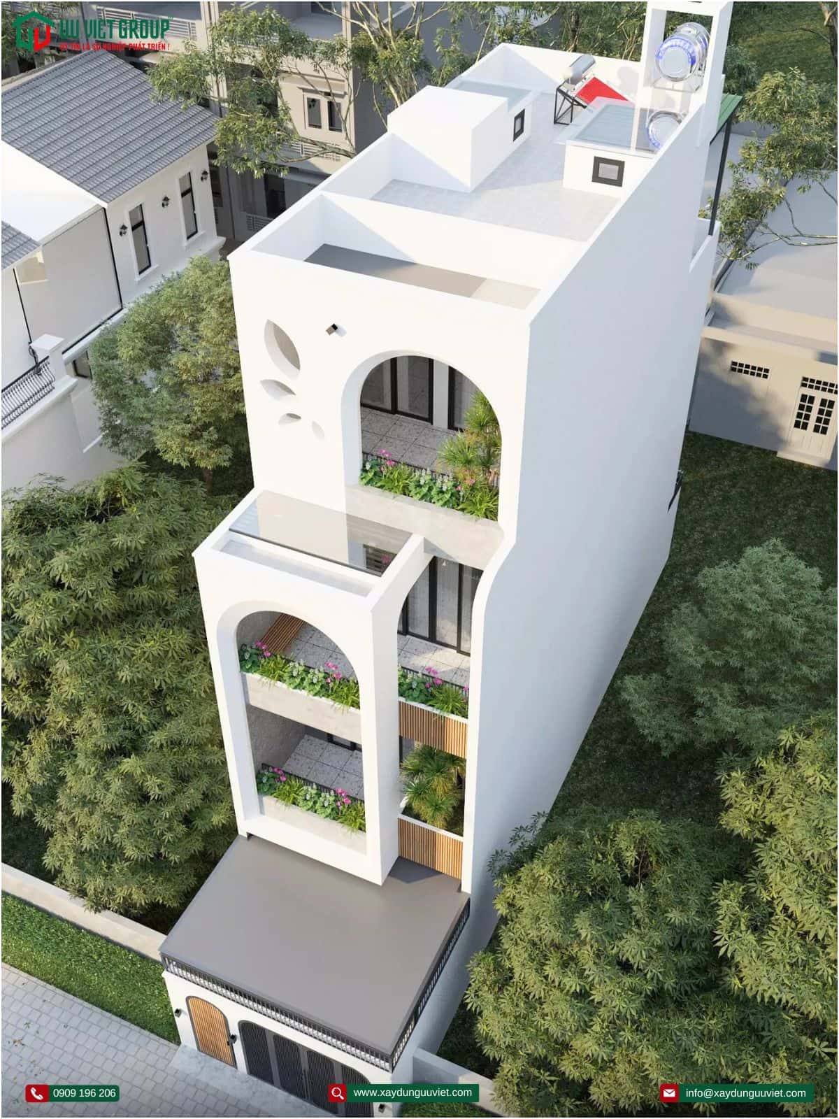 Nhà phố 1 trệt 3 lầu