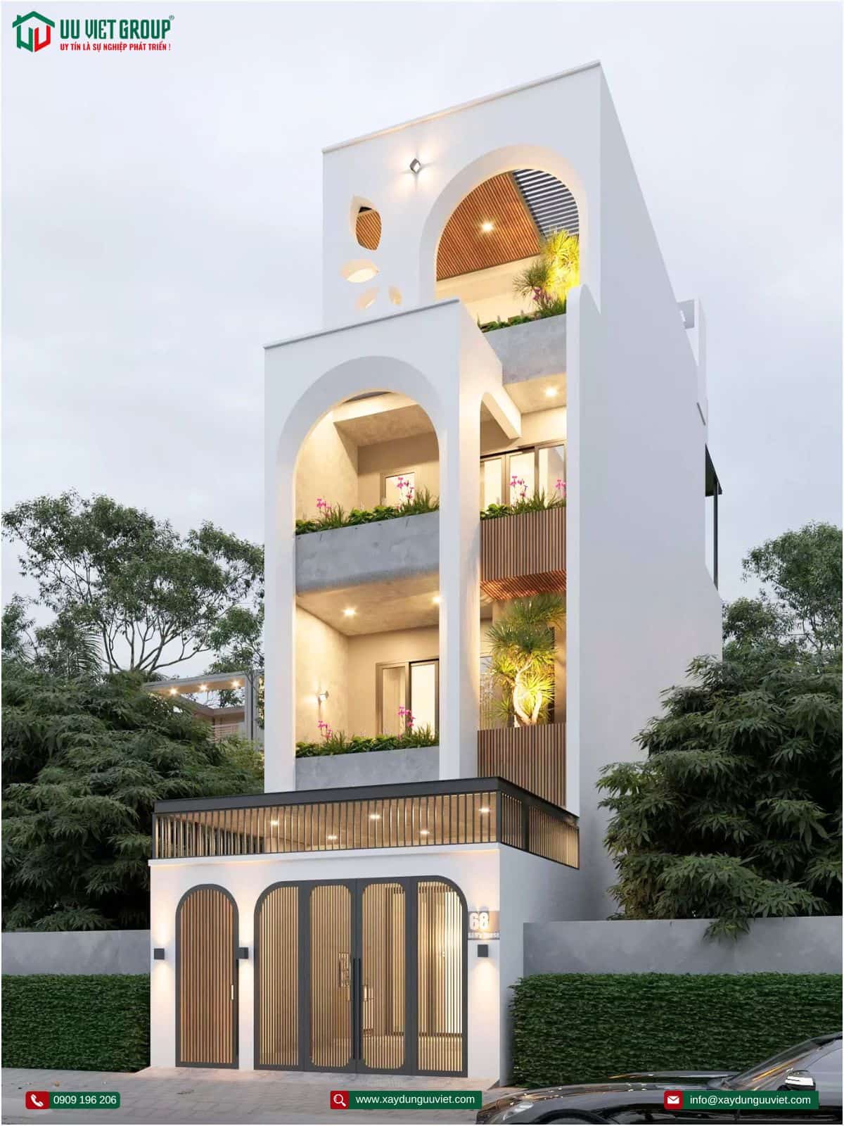 Nhà phố 1 trệt 3 lầu
