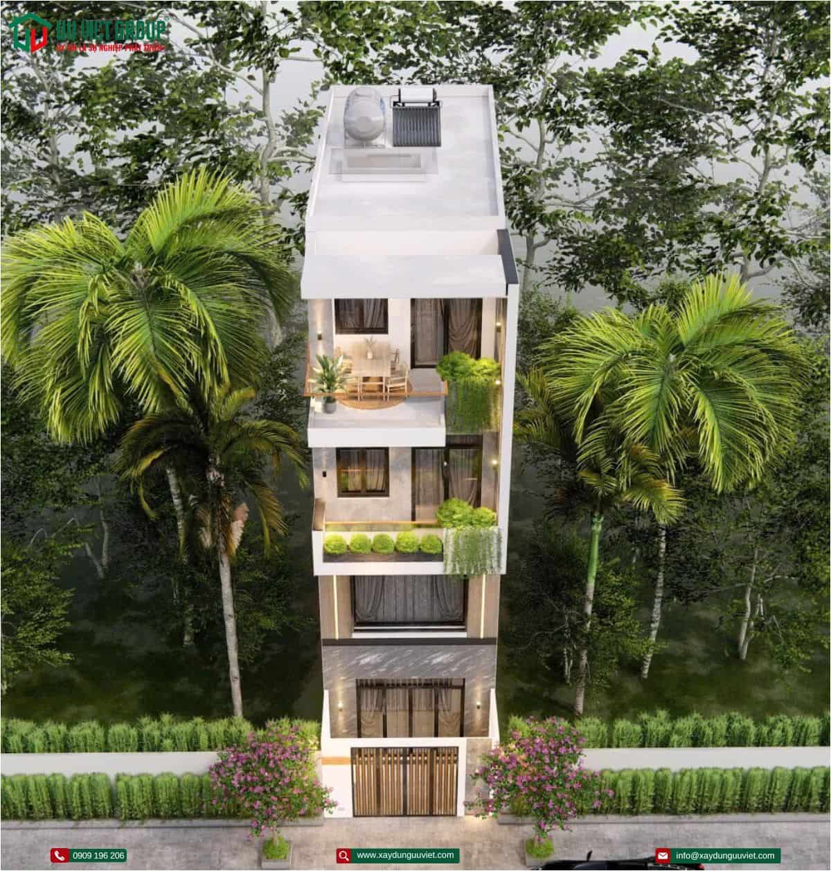 nhà phố 1 trệt 1 lững 2 lầu