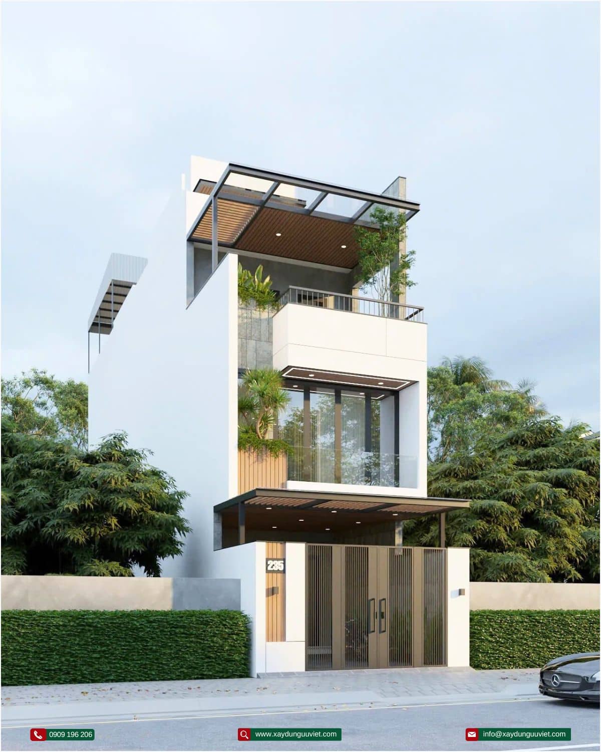 Nhà phố 3 tầng hiện đại