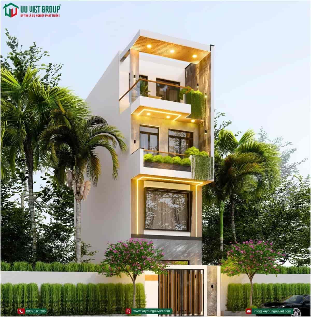 nhà phố 1 trệt 1 lững 2 lầu