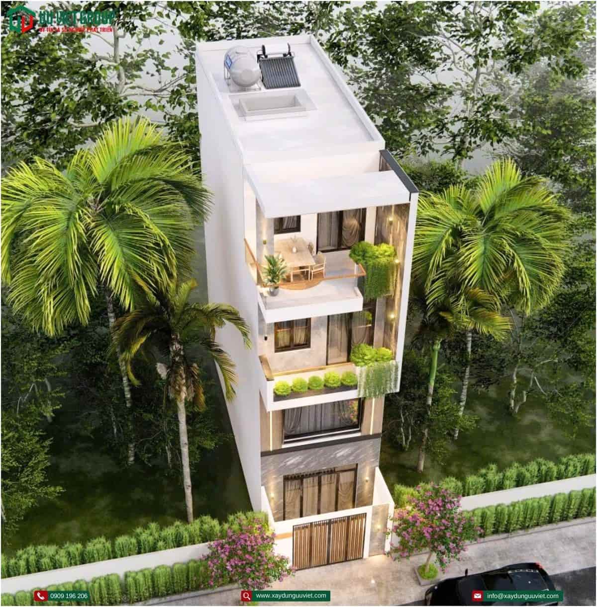 nhà phố 1 trệt 1 lững 2 lầu